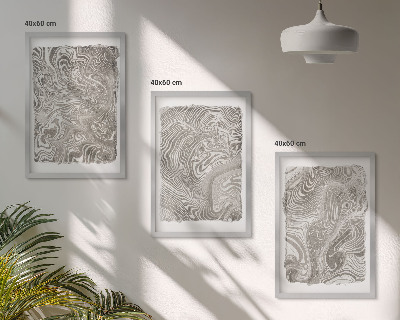 Bilder-3er-set mit rahmen Moderne Formen Malerei