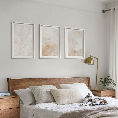 Gerahmtes bilderset Modische Pastelltexturen