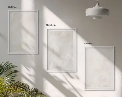 3er-Set Bilder mit Rahmen Motiv Struktur von elegantem Marmor