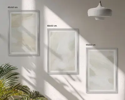 Gerahmtes Bilderset in leuchtenden Farben im abstrakten Boho-Stil