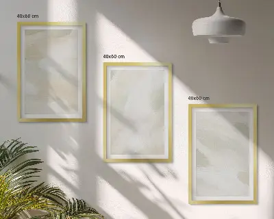 Gerahmtes Bilderset in leuchtenden Farben im abstrakten Boho-Stil