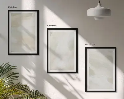 Gerahmtes Bilderset in leuchtenden Farben im abstrakten Boho-Stil
