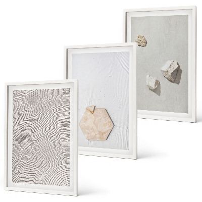Bilder-3er-set mit rahmen Leichte Boho-Sandtexturen