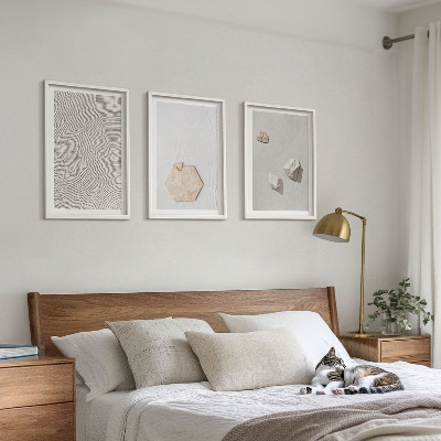 Bilder-3er-set mit rahmen Leichte Boho-Sandtexturen