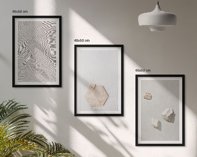 Bilder-3er-set mit rahmen Leichte Boho-Sandtexturen