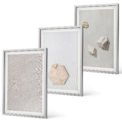 Bilder-3er-set mit rahmen Leichte Boho-Sandtexturen