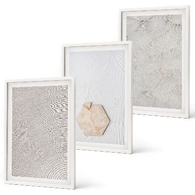 Gerahmtes bilderset Leichte Boho-Sandtexturen