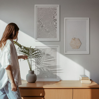 Gerahmtes bilderset Leichte Boho-Sandtexturen