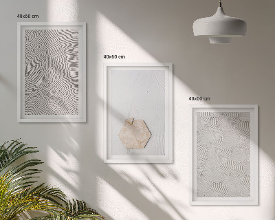 Gerahmtes bilderset Leichte Boho-Sandtexturen