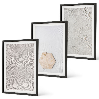 Gerahmtes bilderset Leichte Boho-Sandtexturen