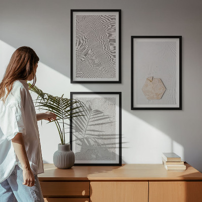 Gerahmtes bilderset Leichte Boho-Sandtexturen