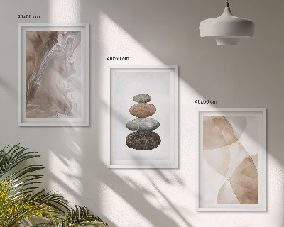 Bilder-3er-set mit rahmen Abstrakte Pastellformen