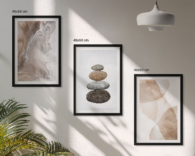 Bilder-3er-set mit rahmen Abstrakte Pastellformen