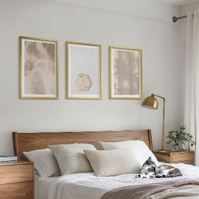 Gerahmtes bilderset Subtile Texturen, Boho-Natur