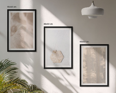 Gerahmtes bilderset Subtile Texturen, Boho-Natur