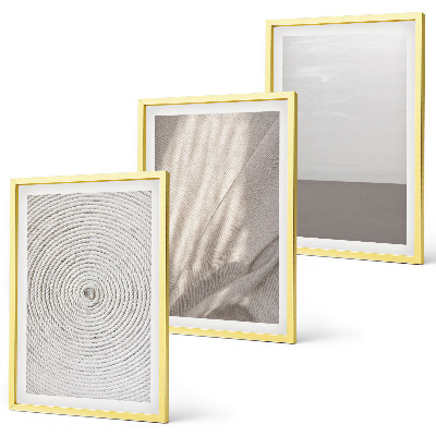 Bilder-3er-set mit rahmen Natürliche Boho-Texturen