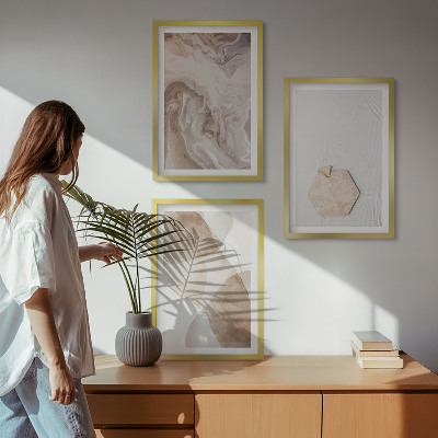 Gerahmtes bilderset Designerabstraktion der Natur