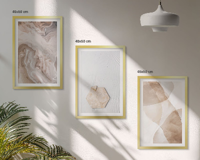 Gerahmtes bilderset Designerabstraktion der Natur