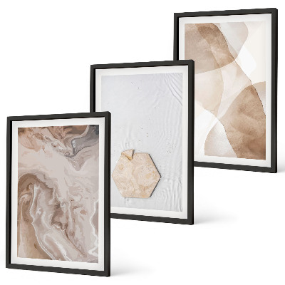 Gerahmtes bilderset Designerabstraktion der Natur