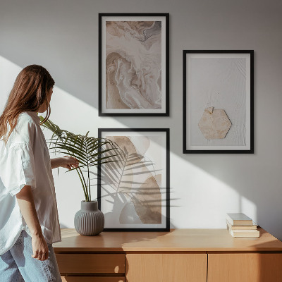 Gerahmtes bilderset Designerabstraktion der Natur