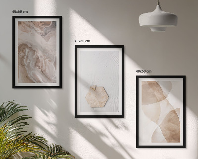 Gerahmtes bilderset Designerabstraktion der Natur