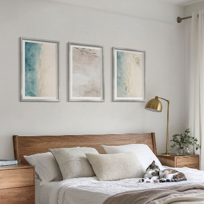 Bilder-3er-set mit rahmen Feine Aquarelltexturen