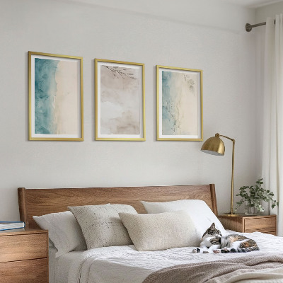 Bilder-3er-set mit rahmen Feine Aquarelltexturen