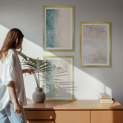 Bilder-3er-set mit rahmen Feine Aquarelltexturen