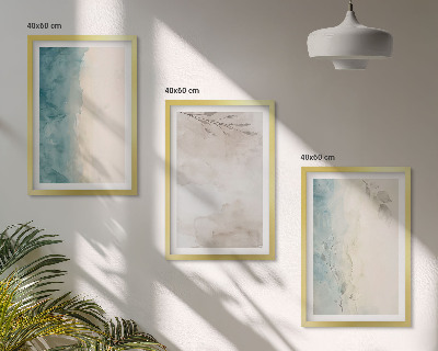 Bilder-3er-set mit rahmen Feine Aquarelltexturen