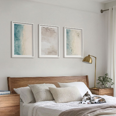 Bilder-3er-set mit rahmen Feine Aquarelltexturen