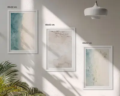 Feine Aquarelltexturen 3er-Set Bilder mit Rahmen