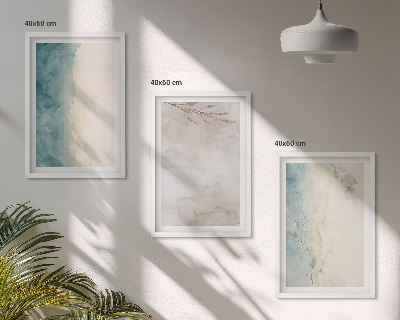 Bilder-3er-set mit rahmen Feine Aquarelltexturen