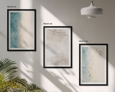 Bilder-3er-set mit rahmen Feine Aquarelltexturen