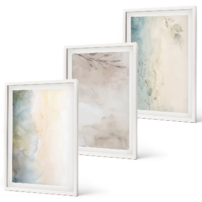 Gerahmtes bilderset Zarte Aquarellkartons