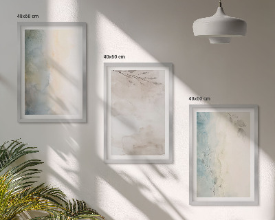 Gerahmtes bilderset Zarte Aquarellkartons