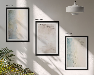 Gerahmtes bilderset Zarte Aquarellkartons