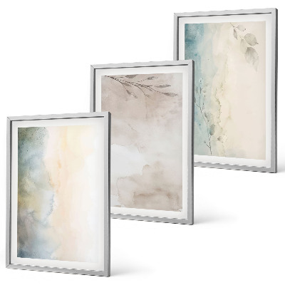 Gerahmtes bilderset Zarte Aquarellkartons