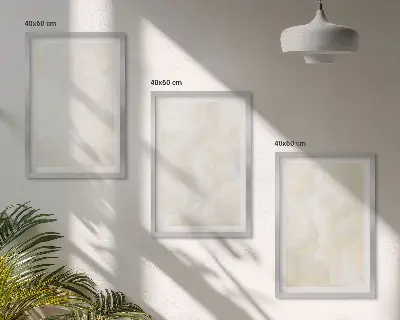 Gerahmtes Bilderset mit hellem Strukturfarbendesign