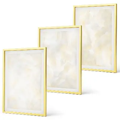 Gerahmtes Bilderset mit hellem Strukturfarbendesign