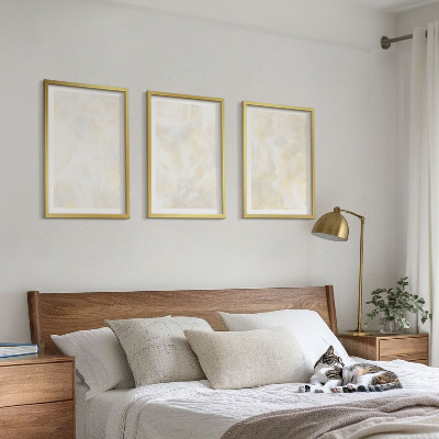 Gerahmtes bilderset Helles Strukturfarbendesign