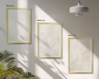 Gerahmtes Bilderset mit hellem Strukturfarbendesign