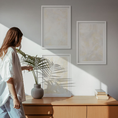 Gerahmtes bilderset Helles Strukturfarbendesign