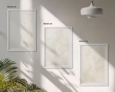 Gerahmtes Bilderset mit hellem Strukturfarbendesign