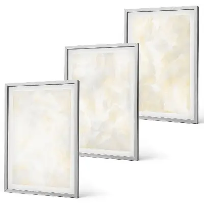 Gerahmtes Bilderset mit hellem Strukturfarbendesign