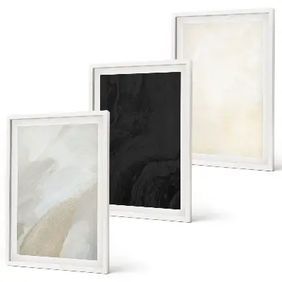 Strukturen schattieren Minimalismus 3er-Set Bilder mit Rahmen