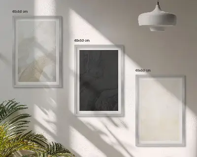 Strukturen schattieren Minimalismus 3er-Set Bilder mit Rahmen
