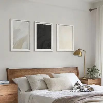 Strukturen schattieren Minimalismus 3er-Set Bilder mit Rahmen