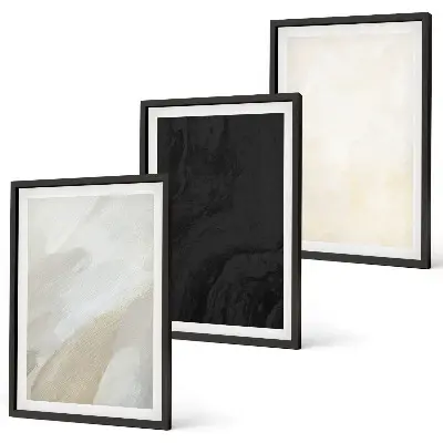 Strukturen schattieren Minimalismus 3er-Set Bilder mit Rahmen