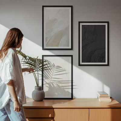 Bilder-3er-set mit rahmen Strukturen schattieren Minimalismus