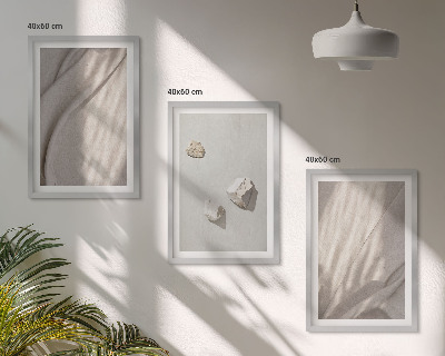Bilder-3er-set mit rahmen Nahaufnahmen der Struktur im Boho-Stil